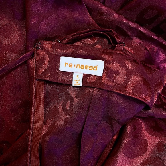 Spaghetti Strap Satin Cowl Neck Dress, Size S - Picture 4 of 5